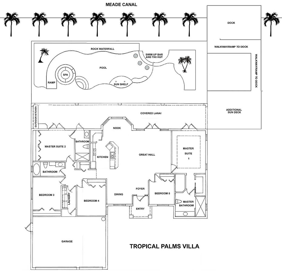 Tropical Palms Villa Floor Plan